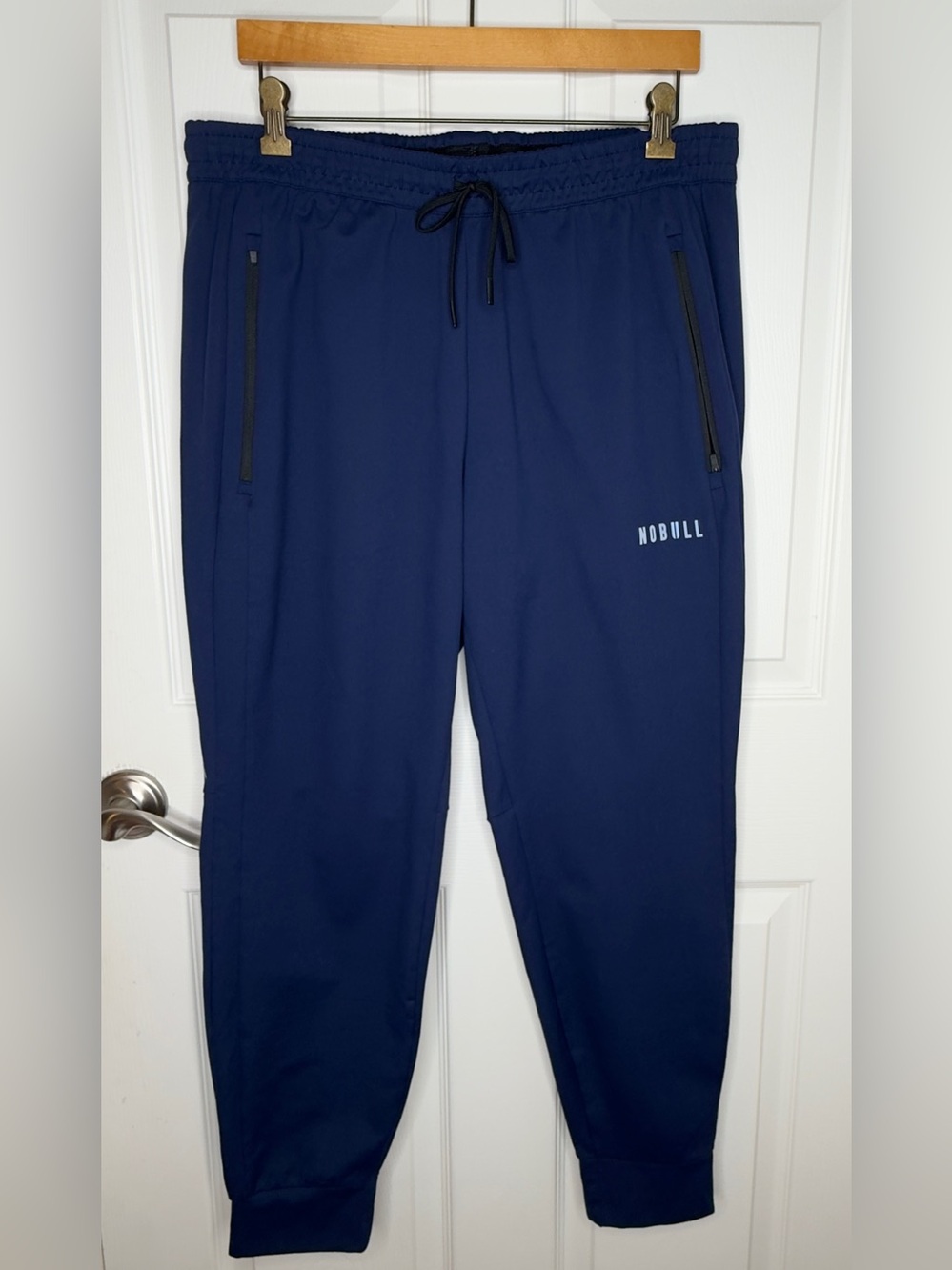 NOBULL Men's Deep Navy Training Knit Joggers Zipped Pockets Size XL